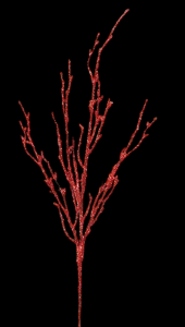 Red Glittered Twig S/12 22'' 