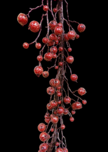 Weatherproof Red/Gold Crackle Berry Garland 6'