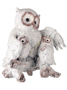 8'' Resin Owl Mother with Babies