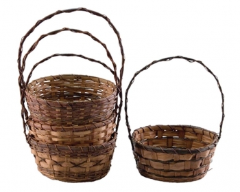 Round Design Baskets with Liners S/4
3 Sizes Available 