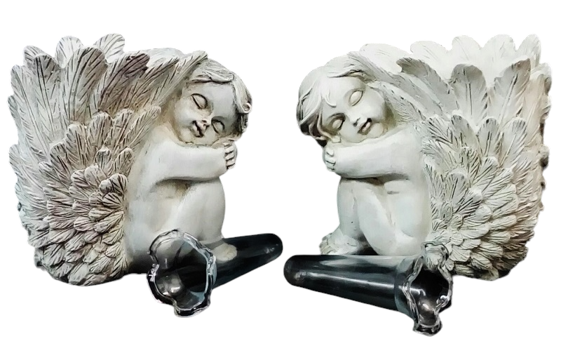 Resin Cherub Vase with Liner S/2
5" with 1.5" Opening