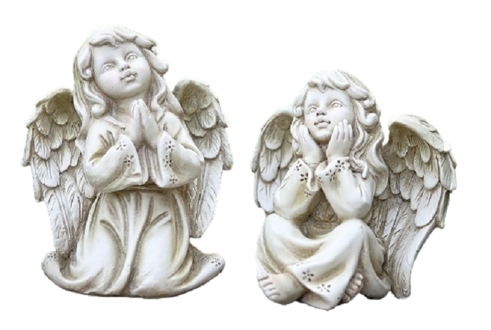Resin Assorted Angels S/2 5''