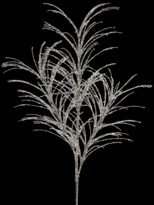 Silver Glitter/Sequin Pampas Grass Spray x 3 34''