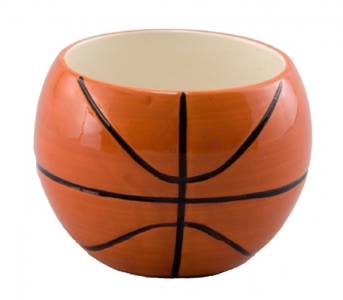 Small Ceramic Basketball Planter 3.5'' 