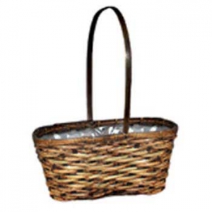 Stained Peanut Basket with Handle
4''