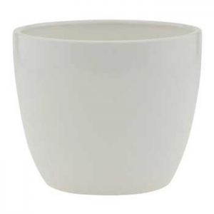 White Ceramic Pot Cover 6.5'' 