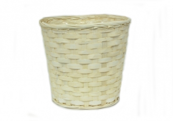 Whitewashed Bamboo Pot Cover 
3 Sizes Available 6'', 8'' and 10'' 