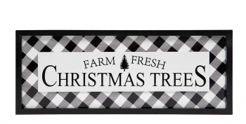 18'' x 7'' Wooden Christmas Trees Sign