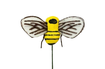 Yellow Bees with Wires S/24  3/4'' 