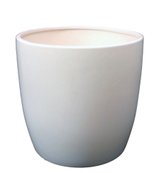 Matte Ivory Ceramic Pot Cover 8" 