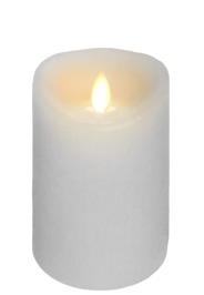 White LED Flickering Flameless Pillar Candle with Timer 2 Sizes 
Works with Remote 32754