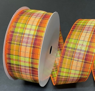 #40 Wired Intricate Fall Plaid 
2.5" x 50yd!