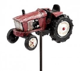Red Resin Tractor Stick In Pick S/2
3.75" Tractor, 9.5" Removable Pick 
