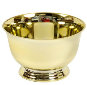 #491 Vacuum Ornametal Gold Revere Bowl Set of 24 
7.75" x 5.25"