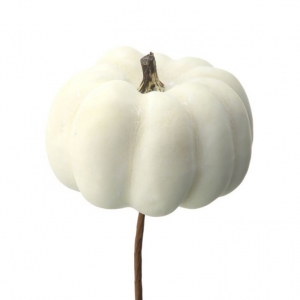 Cream Weathered Pumpkin Stick In Pick
3.5", 13" Pick