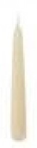 6'' Ivory Wax Taper Candle S/12