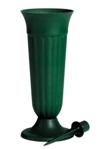 #87 Green Trinity Urn Cemetery Vase Set/9