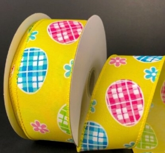 #9 Wired Yellow Gingham Easter Eggs 
