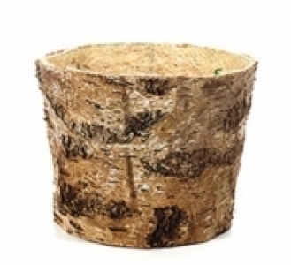 Birch Bark Pot Cover with Liner 5" 