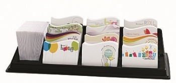 Black Molded Plastic Counter Top Card Rack Holds 600 Cards and/or Envelopes Sold Separately