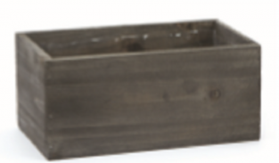 Black Rectangular Wooden Box with Liner 7.5" x 3.5"