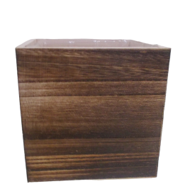 Brown Wooden Cube with Liner 2 Sizes 