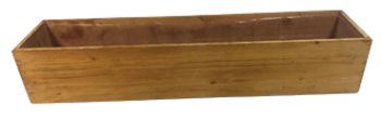 Brown Wooden Window Box with Liner
24" x 5" x 4.5"
