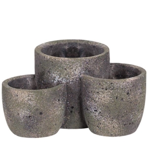 Concrete Moss Colored Tri Pot
7"x 4"x 3"