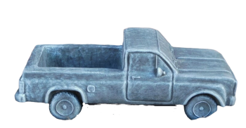 Concrete Pickup Truck in Brown or Charcoal 16" x 7", 6" x 5" Opening