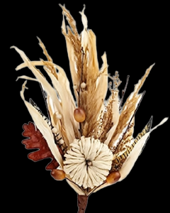Corn Husks and Feathers Dried Fall Pick
15'' 