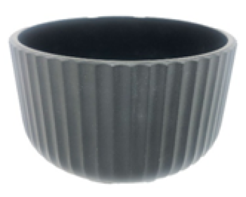 Dark Grey Ribbed Melamine Dish Garden 5 Sizes Available