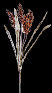 Dried Sorghum with Leaves Spray 19" 