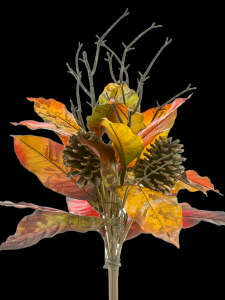 Elm Leaves with Pine Cones and Twigs Autumn Bundle 26" 