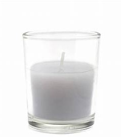 10 Hour Prefilled Round Glass Votive Event Pack S/25 2" Ivory or White, 3 Sales in a Case