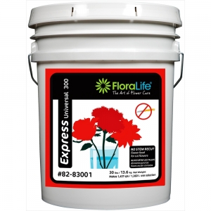 Floralife Clear Express Universal 300 Powder 30 Pound Bucket Hydrate and Nourish Flowers without Re cutting Stem
