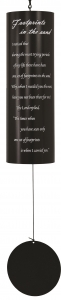 Footprints In The Sand Cylinder Wind Chime 4.5" x 13.5" Cylinder, 35" Overall