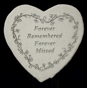 Forever Remembered Memorial Heart 9'' 