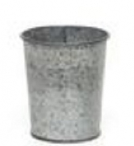 Galvanized Metal Vase 3'' x 3.75''
