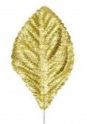 Gold Silk Corsage Leaves Medium S/50