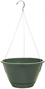 Green Cemetery Hanging Basket with Wire Hangers 3 Sizes 