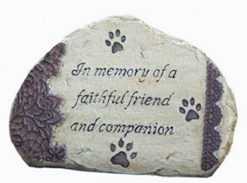 In Memory of A Faithful Friend Resin Memorial Stone 12" x 8"