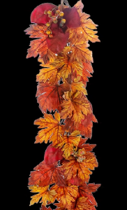 Maple Leaf Garland with Berries  6' 