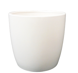 Matte White Ceramic Pot Cover 8" 
