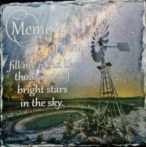 Memories of You Fill My Mind 
7"x 7" Slate