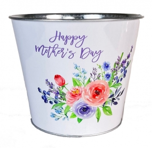 Metal Mother's Day Pot Cover 4.5" 