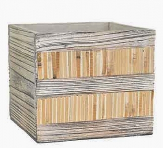 Natural Wooden Cube with Liner 2 Sizes 