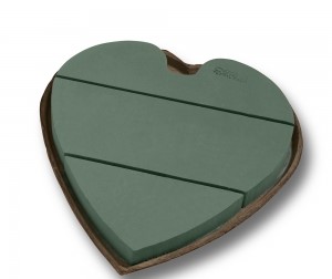 Oasis Mache Backed Solid Heart 2 Sizes 