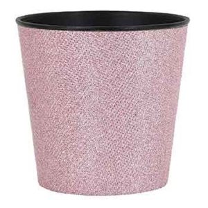 Pink Glitter Plastic Pot 2 Sizes 