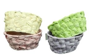 Pastel Oval Containers with Liners S/4
6.5'' 