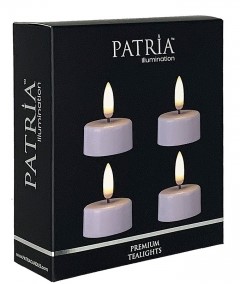 Patria Realistic Flameless Tea Light with Timer S/4